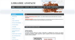 Desktop Screenshot of librairieanspach.be